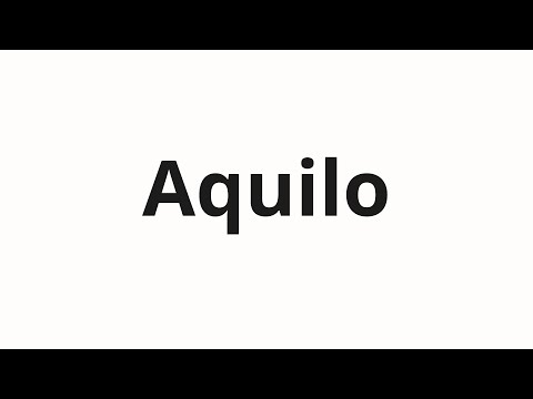How to pronounce Aquilo