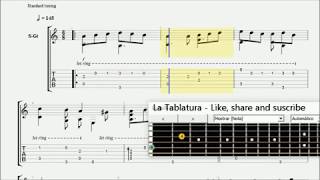 Tourdion (Medieval french dance) - Guitar tablature
