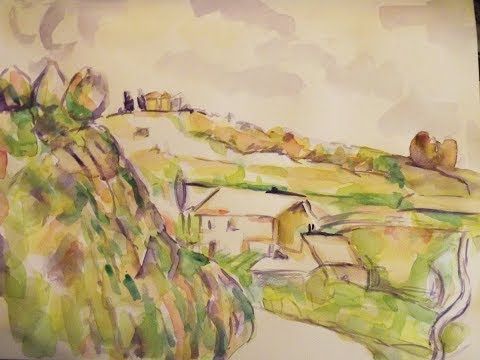 Thumbnail of Painting  simple watercolors like Cezanne