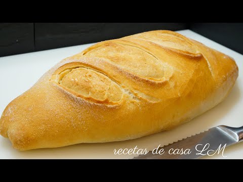 PAN CASERO CON HARINA DE TRIGO COMÚN Y CON TRUCO PARA QUE QUEDE MAS CRUJIENTE