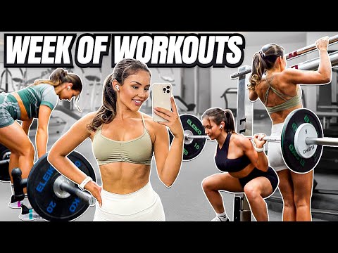 WEEK OF WORKOUTS | MY CURRENT SPLIT | lower & upper body workouts, running & lifting