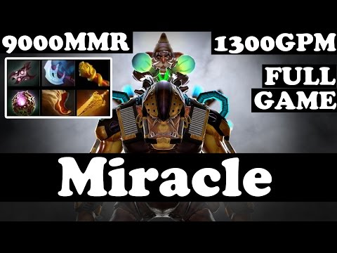 1300GPM ALCHEMIST - Miracle- 9000MMR - FULL GAME - Dota 2