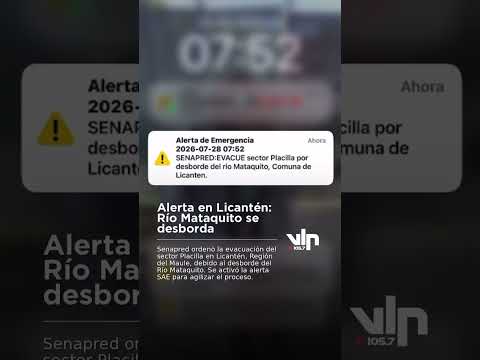 Alerta en Licantén: Río Mataquito se desborda