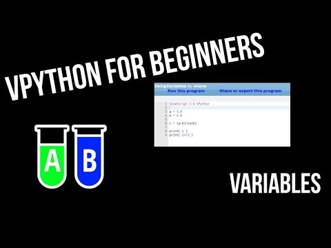 Vpython For Beginners 2 Variables