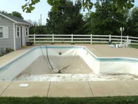 How We Repaired A Vinyl Liner Pool - True L Shaped Pool