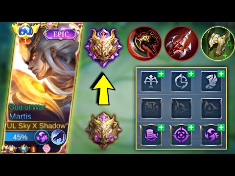 GLOBAL MARTIS NEW BUILD & EMBLEM TO REACH MYTHICAL GLORY SOLO RANK | MARTIS BEST BUILD 2023 - MLBB