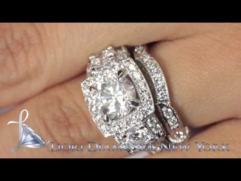 ER-SOLD-090 - 4.30 Carat G-SI3 Diamond Engagement Ring & Wedding Band Set 14k Vintage Style