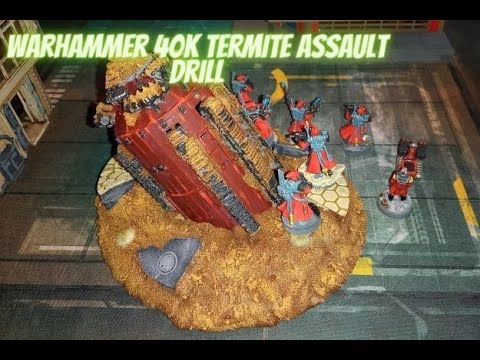how to make A TERMITE ASSAULT DRILL for your warhammer 40k army , how to make wargames terrain