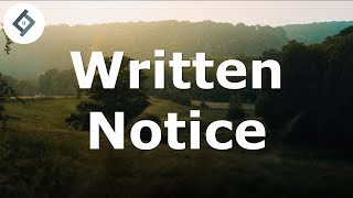 Written Notice | Land Law