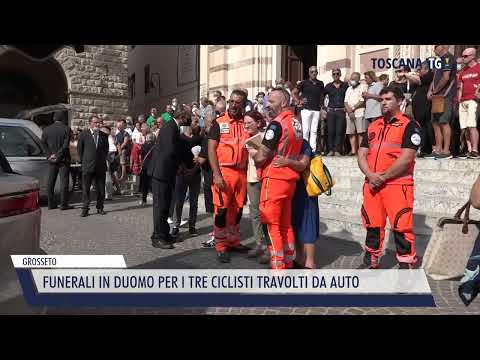 2022-07-18 GROSSETO - FUNERALI IN DUOMO PER I TRE CICLISTI TRAVOLTI DA AUTO