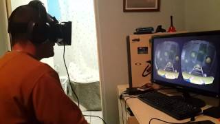 preview picture of video 'Ashley using the Oculus Rift for the 1st time'
