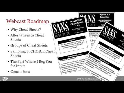 SANS Webcast: Navigating SANS Pen Test Cheat Sheets for Fun and Profit
