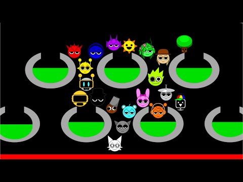 Incredibox Sprunki Marble Race in Algodoo │ Race 13.