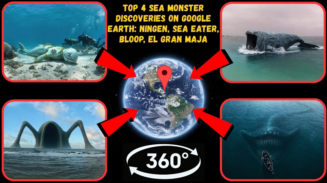 Video 360° - Top 4 Sea Monster Discoveries on Google Earth: Ningen, Sea Eater, Bloop, El Gran Maja