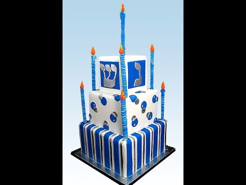 Unique Dreidels & Menorah Chanukah Cake Decorating How-To Video Tutorial Part 1