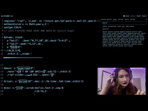 Livecoding melodischer Drum-and-Bass-Musik in Strudel