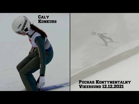 Puchar Kontynentalny Vikersund 12.12.2021-cały konkurs kobiet.