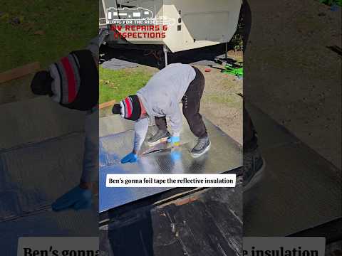 Rv Underbelly Replacment in 35 Seconds! #diy #rv #fast #trending #fire #football