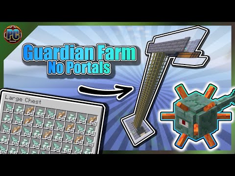 AFK Guardian Farm Without Portals - ~4900 Items/Hour — Minecraft farm tutorial thumbnail