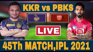 VIVO IPL LIVE | KKR vs PBKS 45Th MATCH Live | Kolkata vs Punjab Commentary