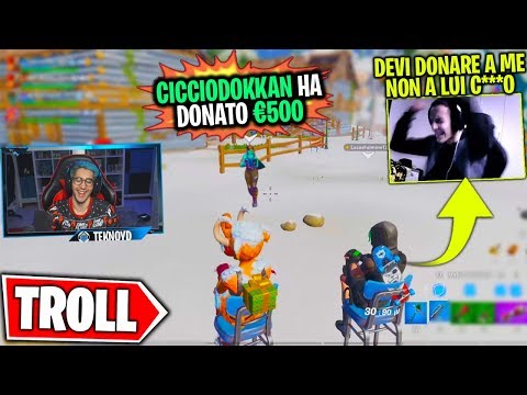 TROLLARE MON3Y facendomi DONARE SOLDl dai SUOI ISCRITTI su FORTNITE (FINITO MALE)