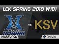 KZ Vs KSV Highlights Game 2 LCK Spring 2018 King Zone DragonX Vs KSV Esports By Onivia