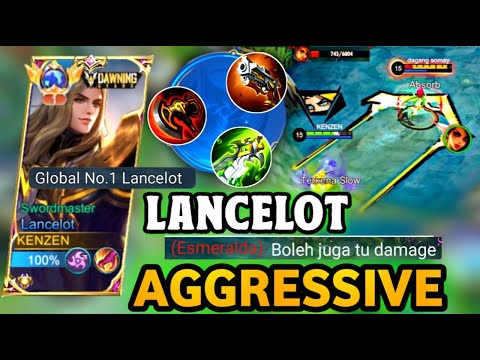 TOP GLOBAL LANCELOT SUPER AGGRESSIVE 🔥 BEST BUILD & EMBLEM LANCELOT 2023