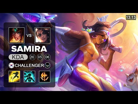 Ruler Samira vs Sivir ADC - KR Challenger - Patch 13.13 Season 13