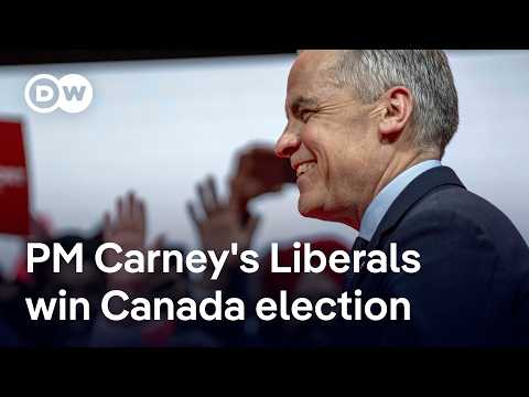 加拿大總理馬克-卡尼上司的自由黨贏得加拿大臨時大選 | DW News (Prime Minister Mark Carney's Liberal Party wins Canada snap election | DW News)