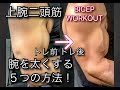 腕が太くなる５つの方法[Biceps Workout]