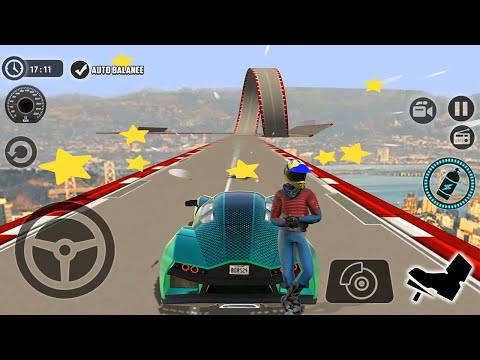 Impossible Car Tracks 3D - Green Sport Car Driving Stunt Impossible Level 20 - Android Gameplay