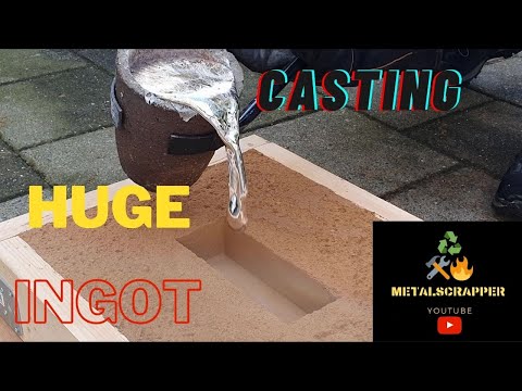 Casting huge aluminium bar - Devil Forge
