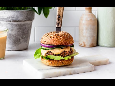 EASY Black Bean Burger With Only 4 Main Ingredients