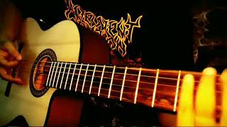Malevolent Creation Injected Sufferage guitar cover short version using classical guitar