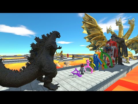 Shin Godzilla Black vs Ghidorah LAVA DEATH RUN - Animal Revolt Battle Simulator