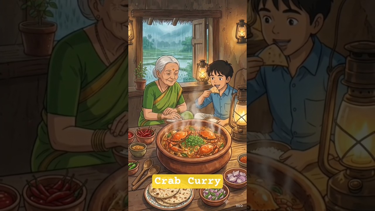 Crab Curry#shorts #trending #viral #ai #CrabCurry #CrabCatching #VillageCooking #IndianFood