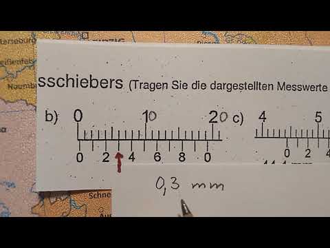 Messschieber Schieblehre Beispiele zum Ablesen des Nonius