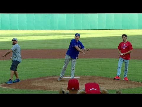 Dude Perfect's first pitch, trick shot ideas