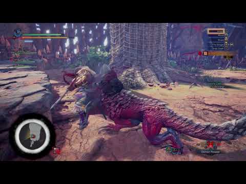 Monster Hunter: World "Baby Odogaron pony ride"