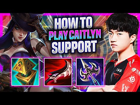 LEARN HOW TO PLAY CAITLYN SUPPORT LIKE A PRO! - T1 Keria Plays Caitlyn Support vs Jhin! |