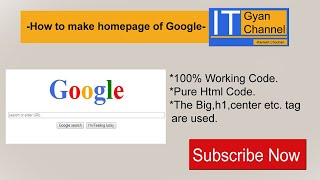 How to Make google front page in html