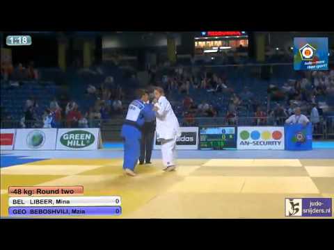 Judo 2013 European Championships Cadets Tallinn: Libeer (BEL) - Beboshvili (GEO) [-48kg]