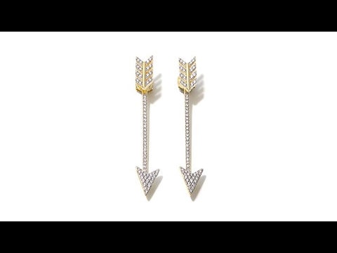 Kristin Chenoweth "Stay the Course" CZ Arrow Earrings