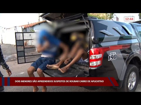 Dois menores são apreendidos suspeitos de roubar carro de aplicativo 23 08 2022