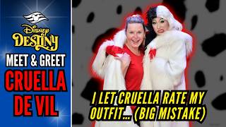 CRUELLA DE VIL Meet & Greet | Disney Cruise Line | DESTINY | Villains & Heroes | Luxury Cruise VIP