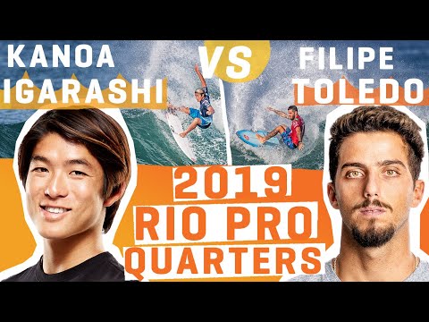 Kanoa Igarashi VS Filipe Toledo, Both Riding Sharp Eye Surfboards @ the '19 Rio Pro FULL HEAT REPLAY