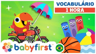Larry Descobre Ovos Surpresa com Novas Palavras | Educação para Bebês | Vocabulário | BabyFirst