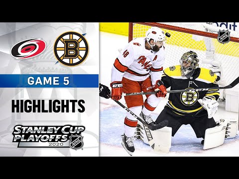 NHL Highlights | First Round, Gm5: Hurricanes @ Bruins - Aug. 19, 2020