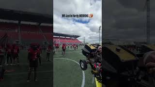 WR Justin Hardy putting in his reps