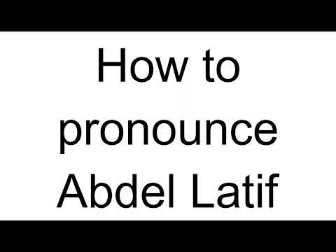 How to Pronounce Abdel Latif (Italian)